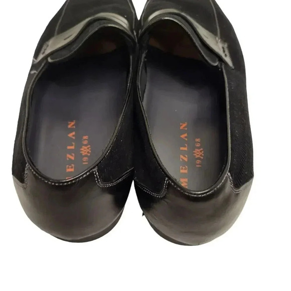 MEZLAN ROGIER MEN'S CALFSKIN & SUEDE LOAFERS Black SIZE 11 M - Picture 5 of 10